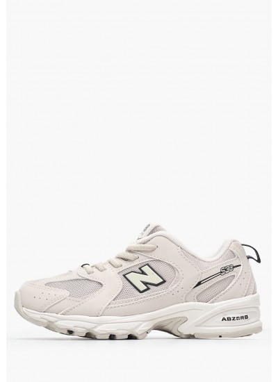 Παιδικά Παπούτσια Casual 530.Kd Μπεζ ECOleather-Ύφασμα New Balance