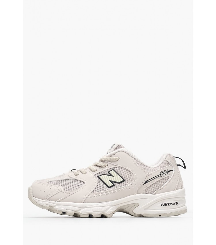 Παιδικά Παπούτσια Casual 530.Kd Μπεζ ECOleather-Ύφασμα New Balance