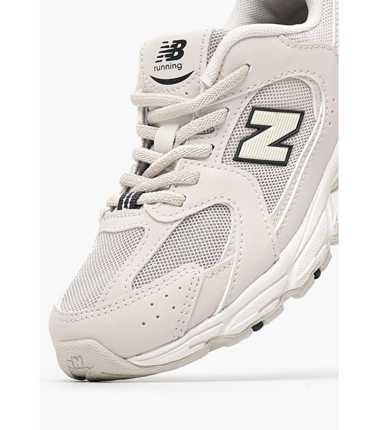 Παιδικά Παπούτσια Casual 530.Kd Μπεζ ECOleather-Ύφασμα New Balance