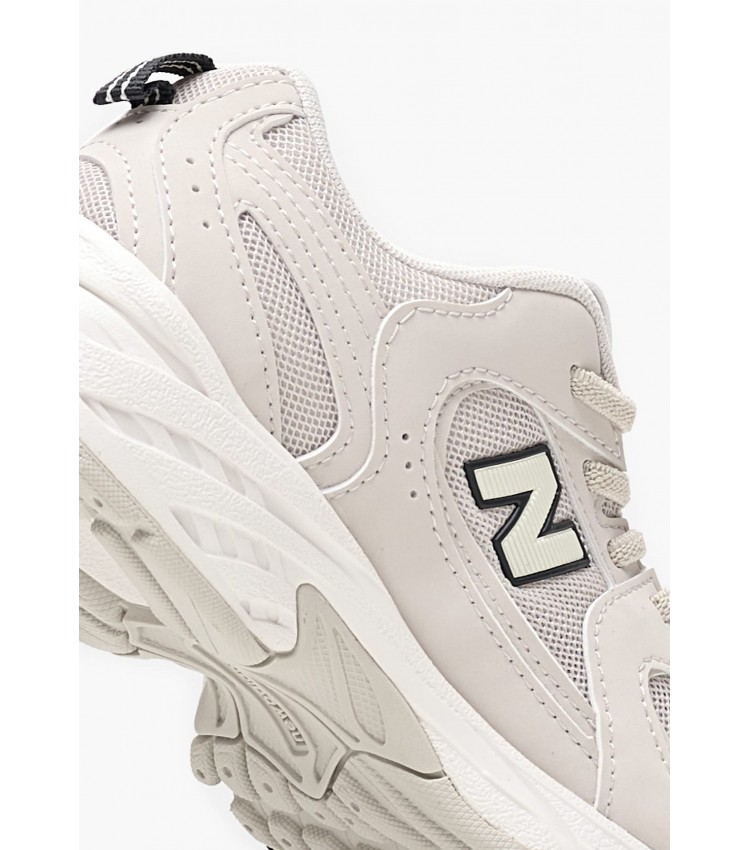 Παιδικά Παπούτσια Casual 530.Kd Μπεζ ECOleather-Ύφασμα New Balance