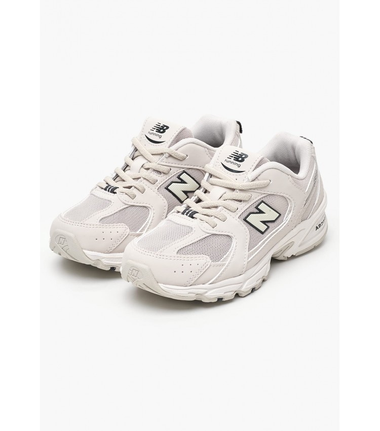 Παιδικά Παπούτσια Casual 530.Kd Μπεζ ECOleather-Ύφασμα New Balance