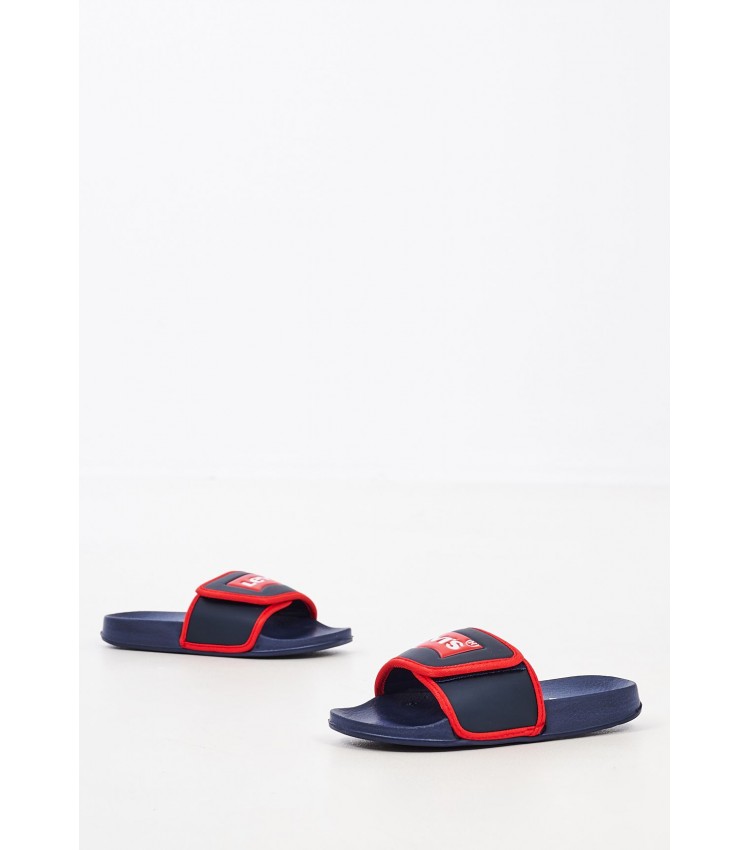 Kids Flip Flops & Sandals Game2.0.R Blue Rubber Levi's