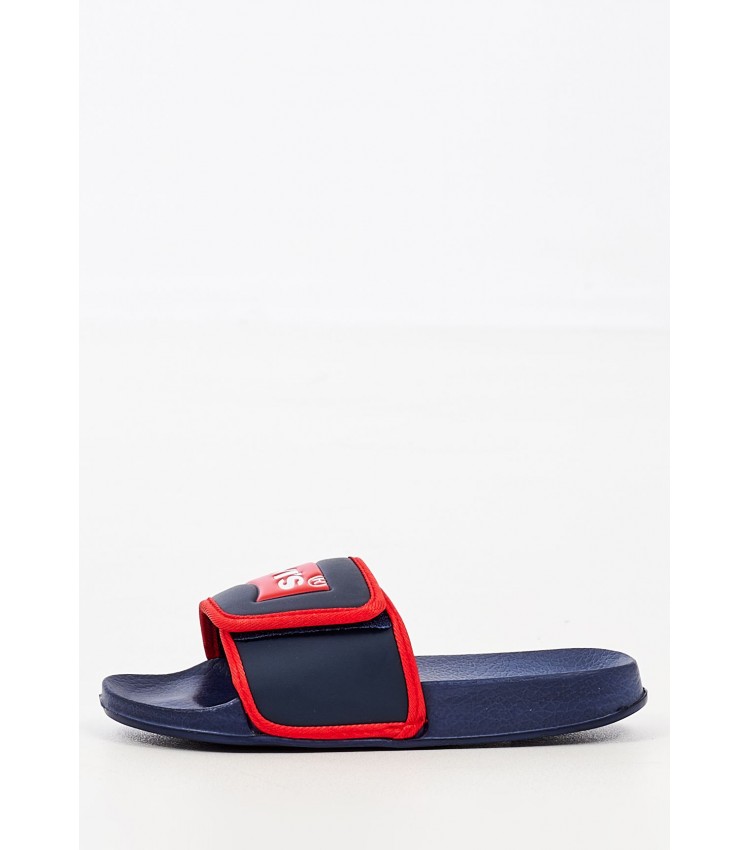 Kids Flip Flops & Sandals Game2.0.R Blue Rubber Levi's