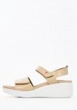 Women Platforms Low 10543 Beige Leather Pepe Menargues