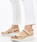 Women Platforms Low 10543 Beige Leather Pepe Menargues