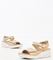 Women Platforms Low 10543 Beige Leather Pepe Menargues