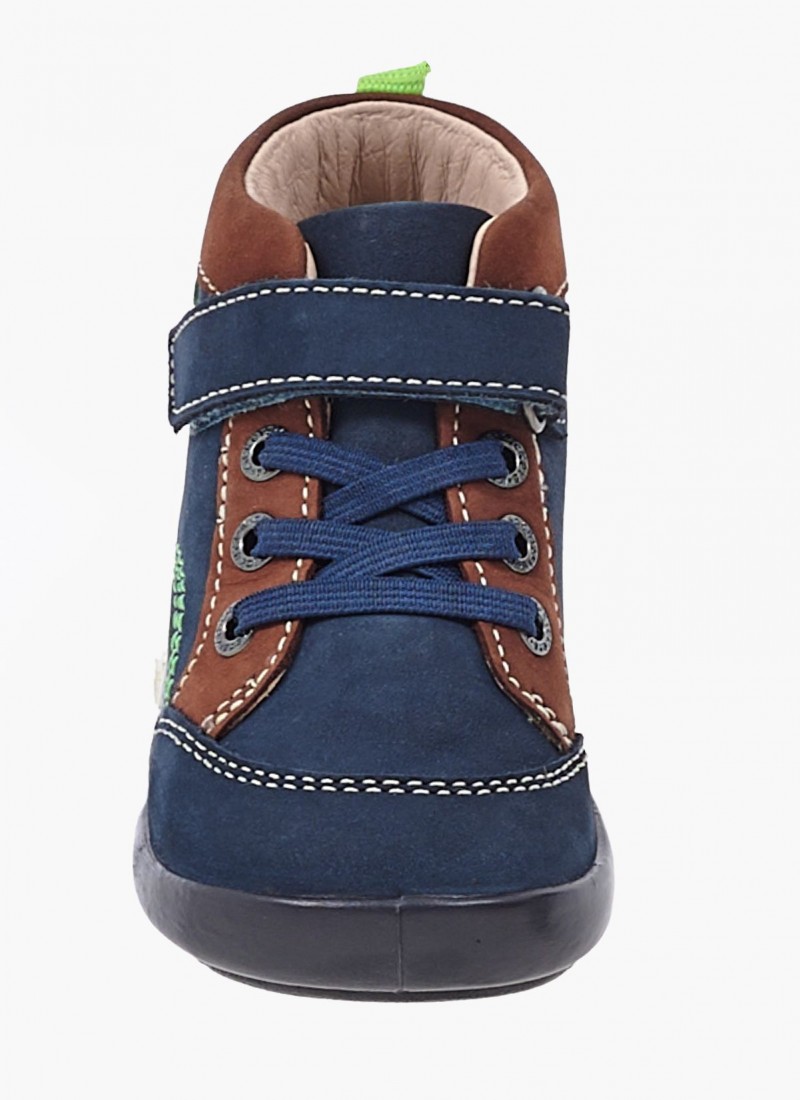 Kids Boots from the kickers brand Kinoe Blue Nubuck Leather