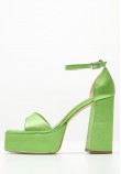 Women Sandals High 2348.74107 Green Leather Mortoglou