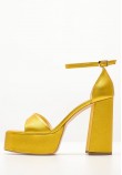 Women Sandals High 2348.74107 Yellow Leather Mortoglou