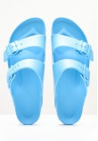 Women Flip Flops & Sandals Arizona.Sky Blue Rubber Birkenstock