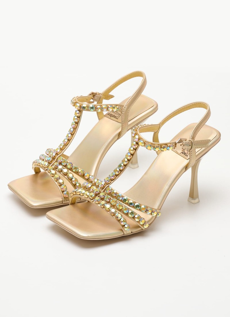 Women Sandals from the Jeffrey Campbell brand Jwl.T Gold Leather