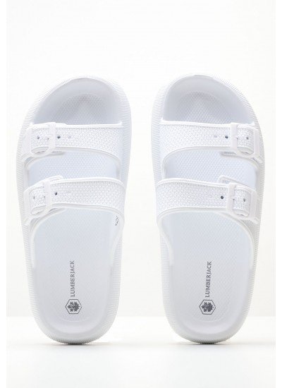 Women Flip Flops & Sandals Yolanda White Rubber Lumberjack