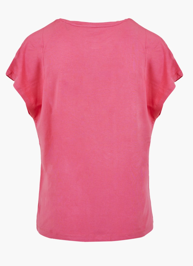 Women T-Shirts - Tops 3d.Flowers Pink Viscose