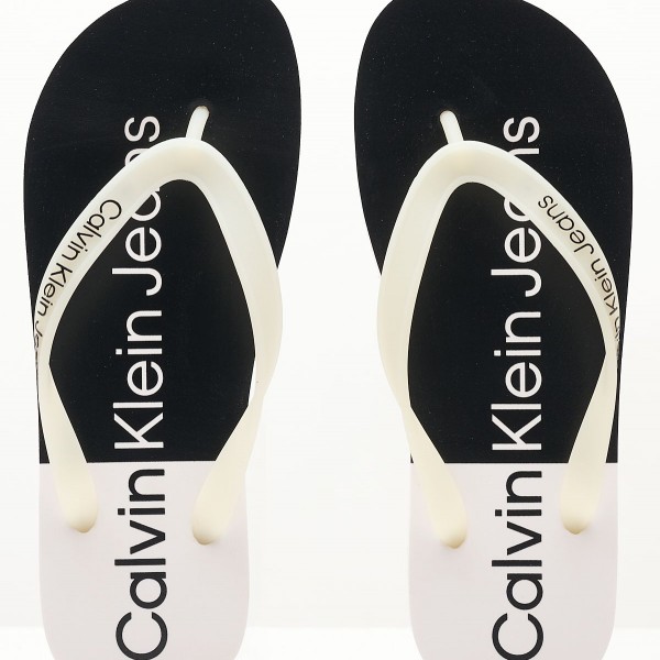 Calvin klein shop white flip flops