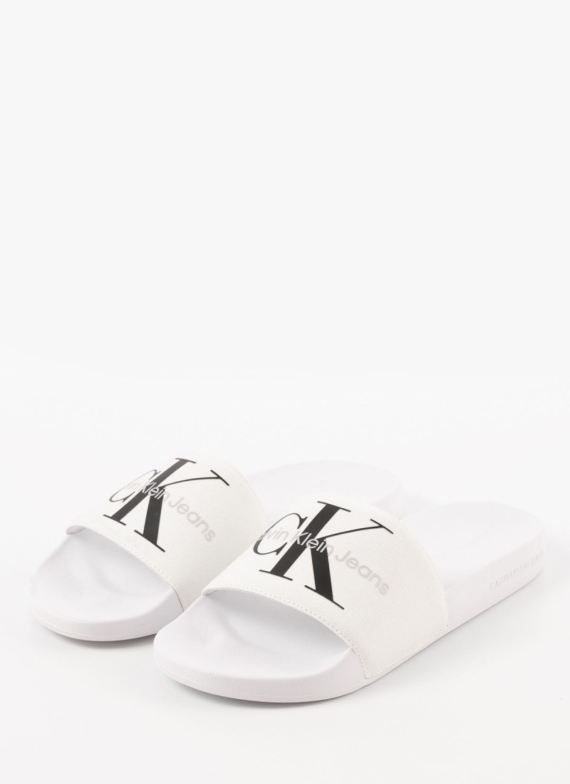 Calvin klein viggo cheap logo sliders in white