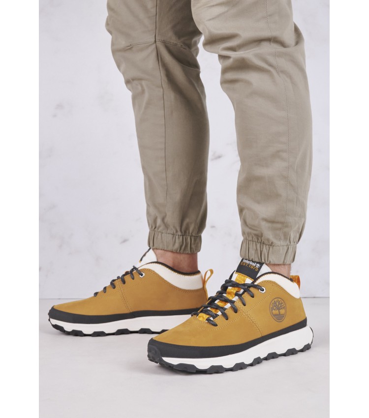 Men Boots A5TWV Yellow Nubuck Leather Timberland