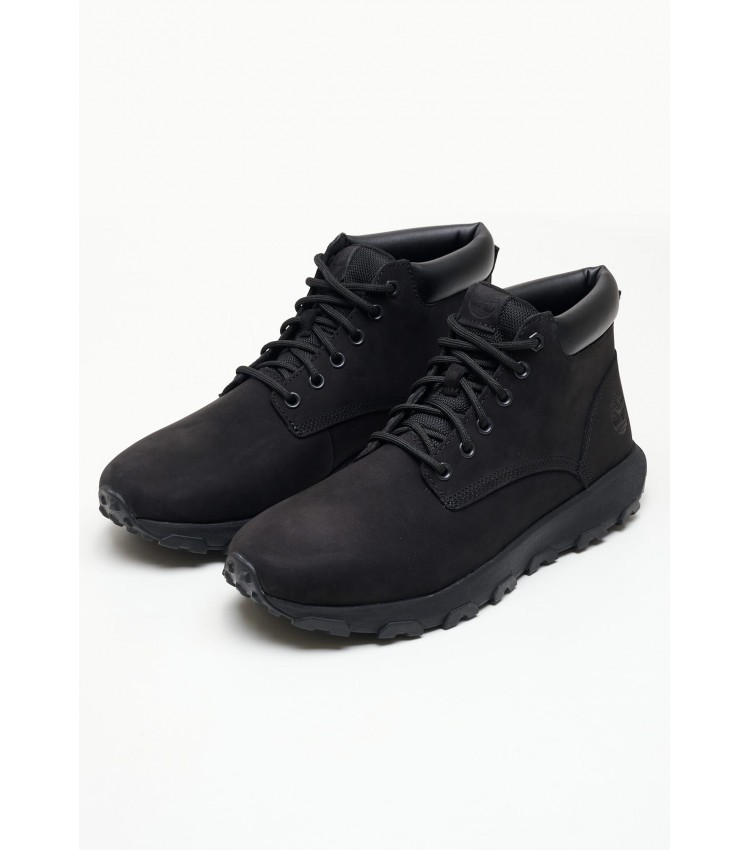 Men Boots A5Y6W Black Nubuck Leather Timberland