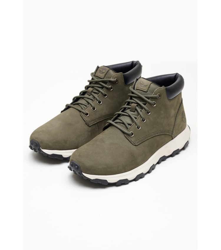 Men Boots A61P9 Olive Nubuck Leather Timberland