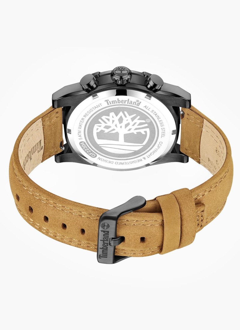 Timberland watch sale leather strap