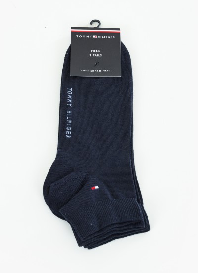 Ανδρικές Κάλτσες Rugby.Sock.2pack Μπλε Βαμβάκι Tommy Hilfiger