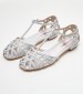 Γυναικεία Flats Τ.5165 Ασημί ECOleather Mortoglou