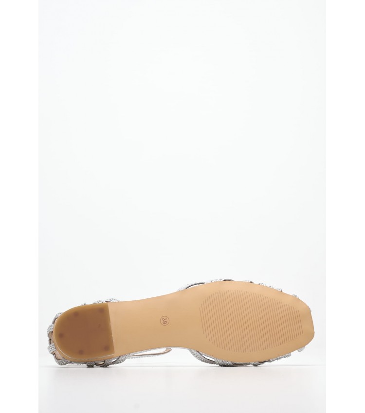 Γυναικεία Flats Τ.5165 Ασημί ECOleather Mortoglou