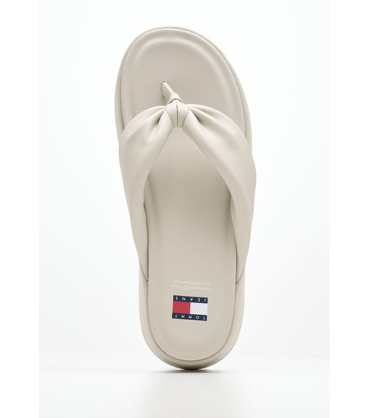 Γυναικείες Πλατφόρμες Χαμηλές Tjw.Sandal Μπεζ ECOleather Tommy Hilfiger