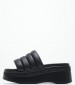 Women Platforms Low Tjw.Wedge Black ECOleather Tommy Hilfiger