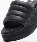 Women Platforms Low Tjw.Wedge Black ECOleather Tommy Hilfiger