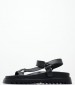 Women Flats 2439.00520K Black Leather Mortoglou