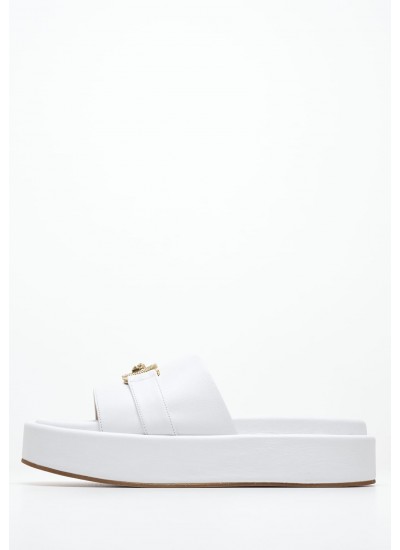 Women Platforms Low 2442.00701 White Leather Mortoglou