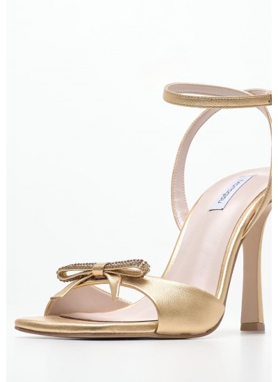 Women Sandals 2447.93902A Gold Leather Mortoglou