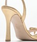 Women Sandals 2447.93902A Gold Leather Mortoglou