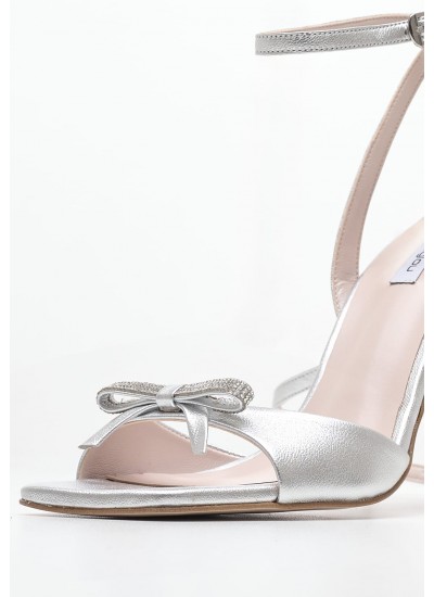 Women Sandals 2447.93902A Silver Leather Mortoglou