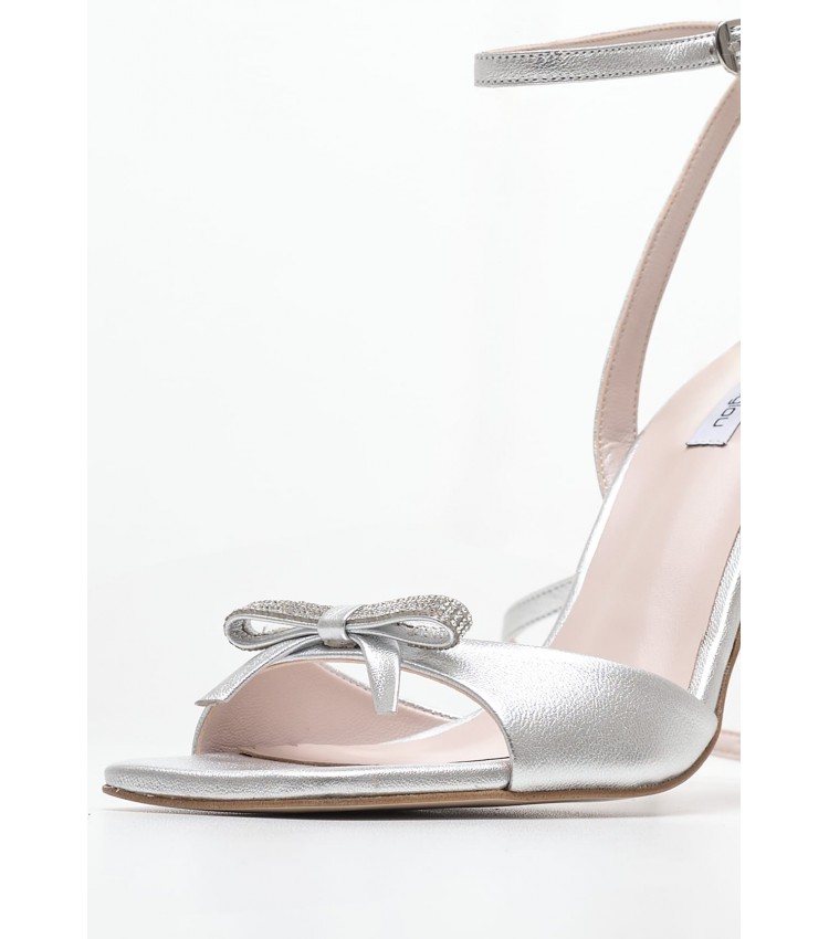 Women Sandals 2447.93902A Silver Leather Mortoglou