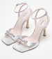 Women Sandals 2447.93902A Silver Leather Mortoglou