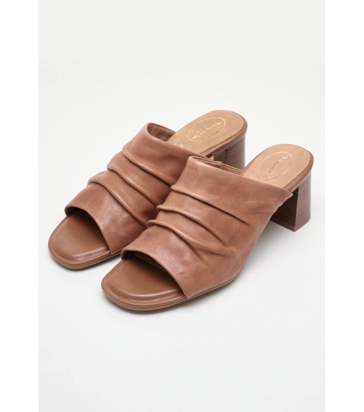 Γυναικεία Mules 87200 Ταμπά Δέρμα Tamaris