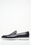 Men Moccasins Z6898 Black Leather Boss shoes