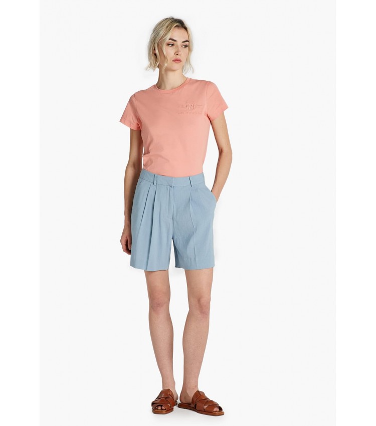 Women T-Shirts - Tops Tonal.Ss Pink Cotton GANT