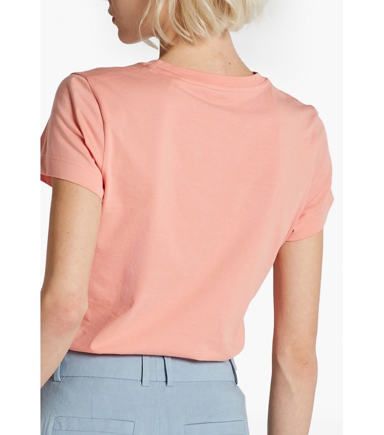 Women T-Shirts - Tops Tonal.Ss Pink Cotton GANT