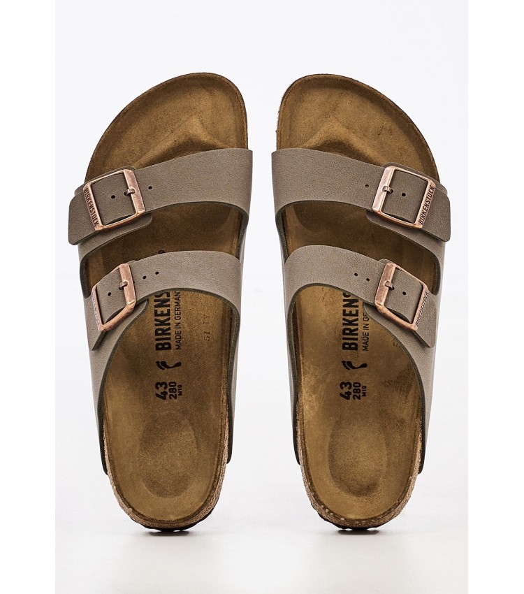 Ανδρικές Σαγιονάρες & Πέδιλα Arizona.Bfbc.M Γκρι ECOleather Birkenstock