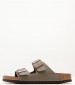 Γυναικεία Flats Arizona.Bfbc Γκρι ECOleather Birkenstock