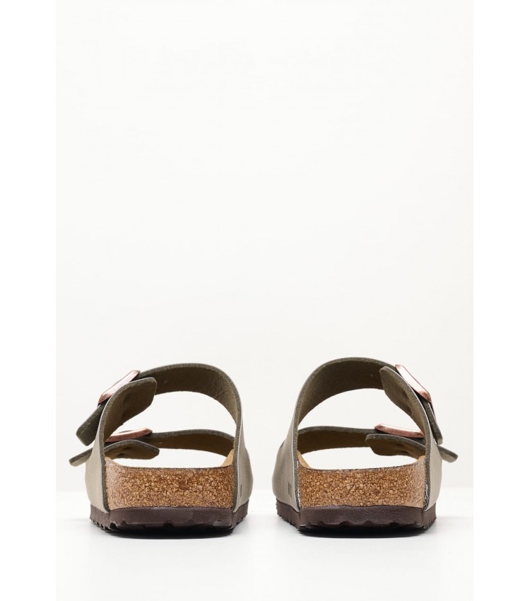 Γυναικεία Flats Arizona.Bfbc Γκρι ECOleather Birkenstock