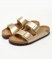 Γυναικεία Flats Arizona.Bf Χρυσό ECOleather Birkenstock