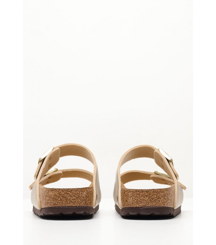 Γυναικεία Flats Arizona.Bf Χρυσό ECOleather Birkenstock