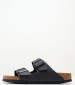 Γυναικεία Flats Arizona.Bs.N Μαύρο Δέρμα Καστόρι Birkenstock