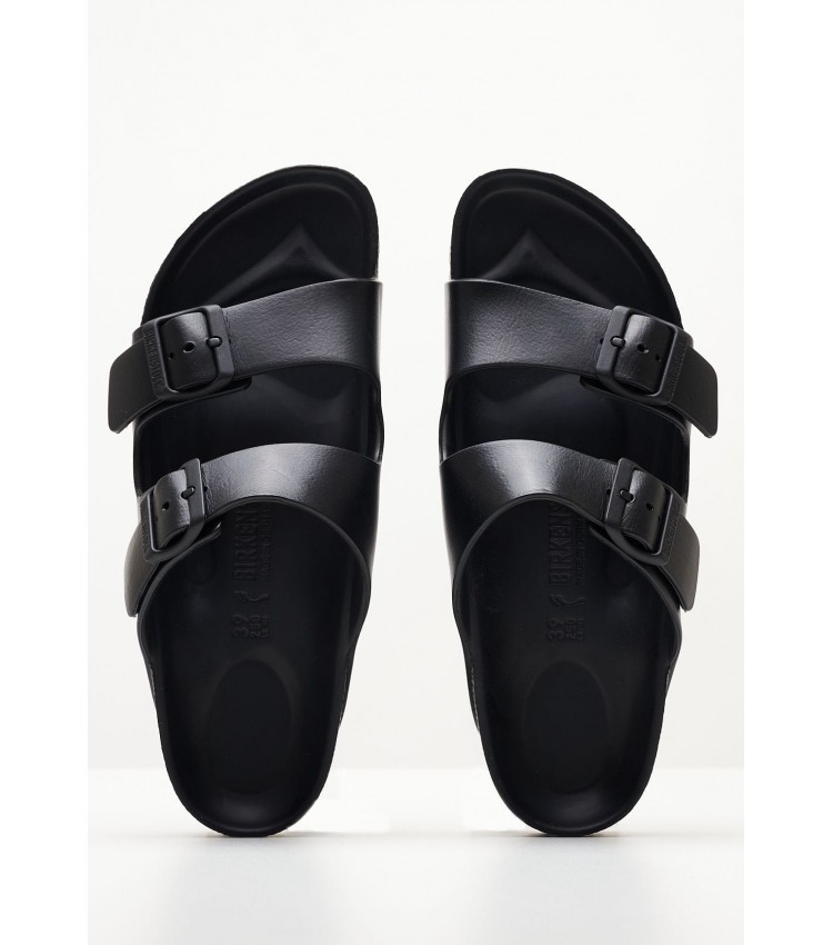 Women Flip Flops & Sandals Arizona.Eva Black Rubber Birkenstock