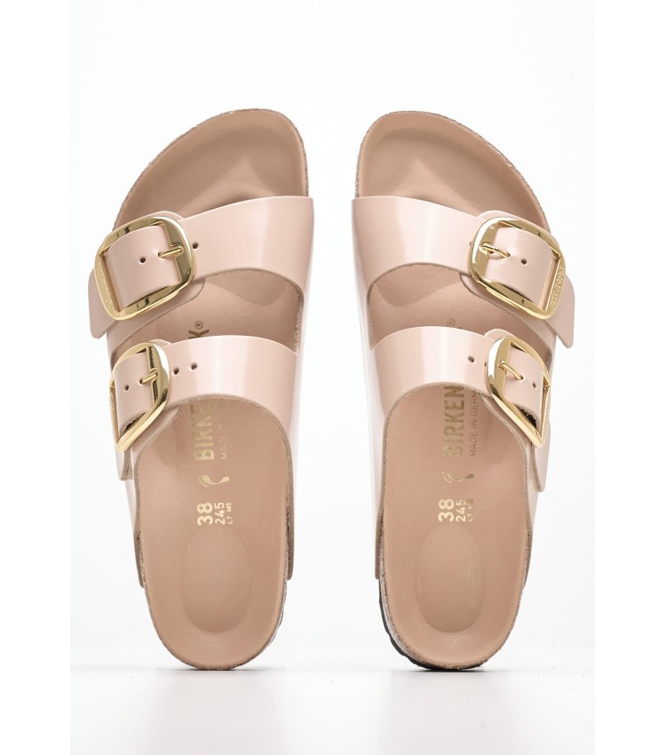 Γυναικεία Flats Arizona.Ln Nude Δέρμα Birkenstock