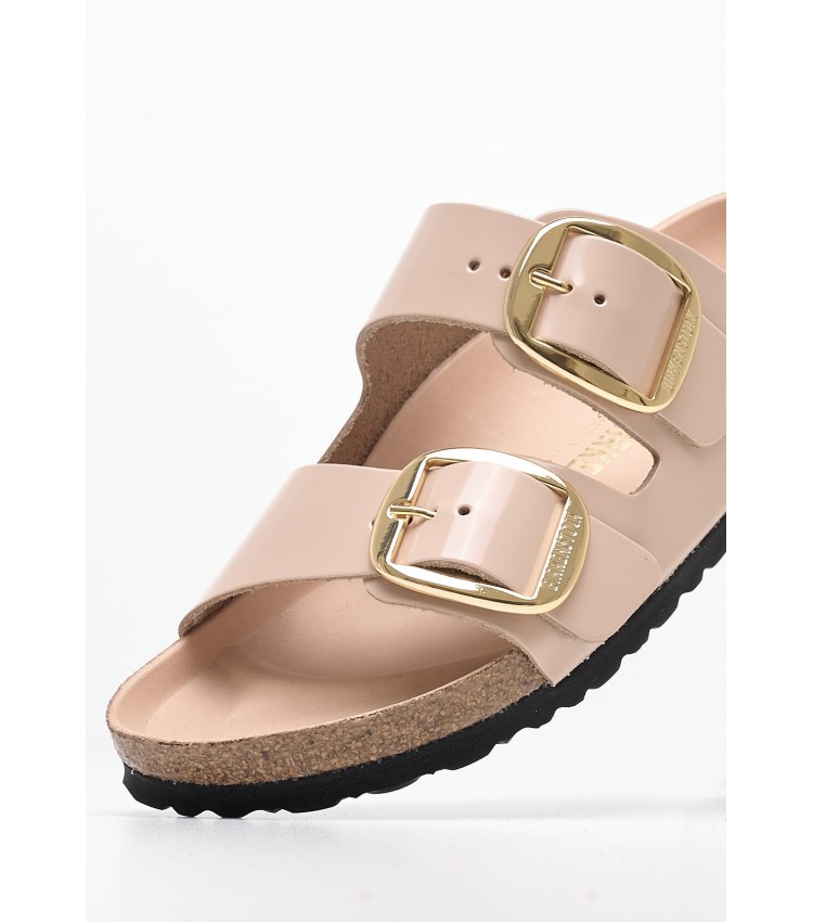 Γυναικεία Flats Arizona.Ln Nude Δέρμα Birkenstock