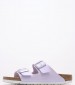 Γυναικεία Flats Arizona.Shiny Μωβ ECOleather Birkenstock